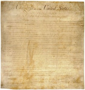 A scanned image of the original United States Bill of Rights document.