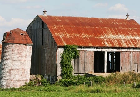 decaying barn