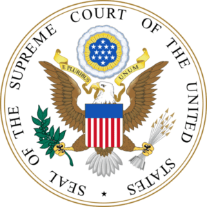 Seal of the Supreme Court of the United States featuring a bald eagle and national symbols.