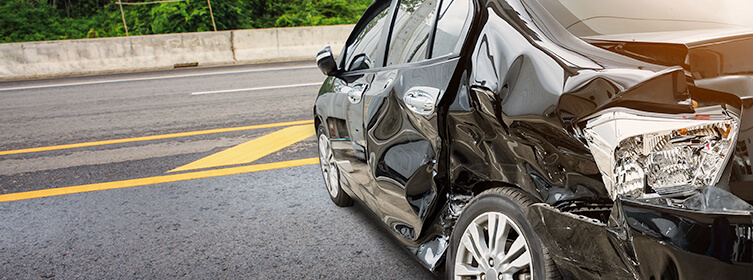 Damage to a Car from a Car Accident 