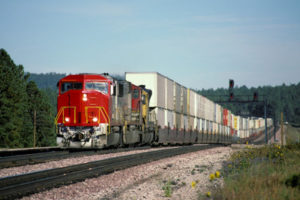 train carrying cargo