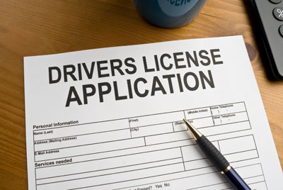 Driver license application form
