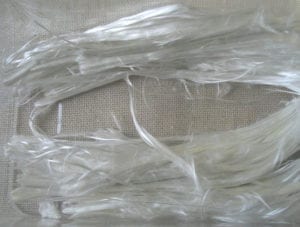 Asbestos fibers.