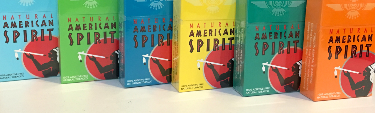 American Spirit cigarette boxes