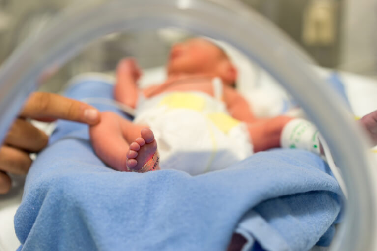 Newborn Baby in Hospital 