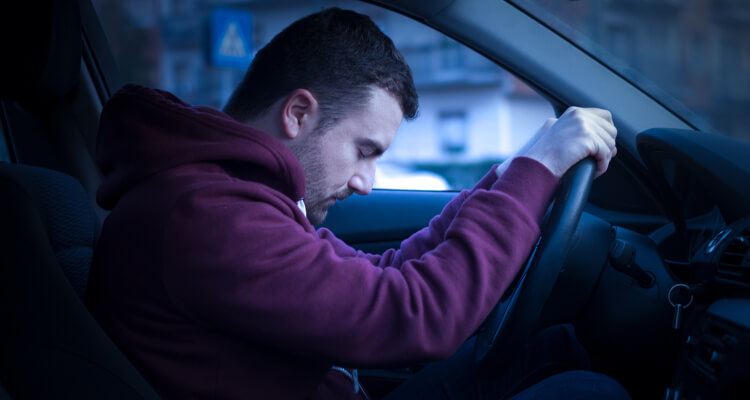 Driver fell asleep while driving 