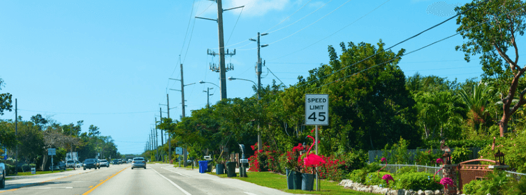 Speed Limit Sign in Florida Keys