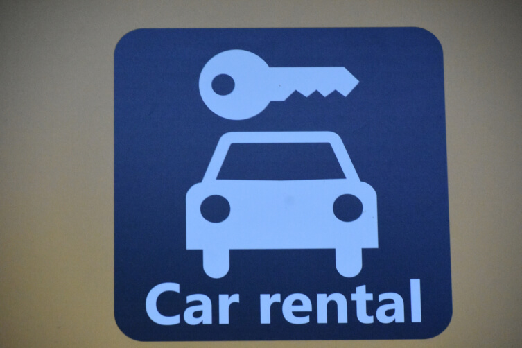 Rental Car Sign