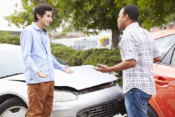 Two Drivers Arguing After Traffic Accident