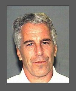 A close-up of a Jeffrey Epstein