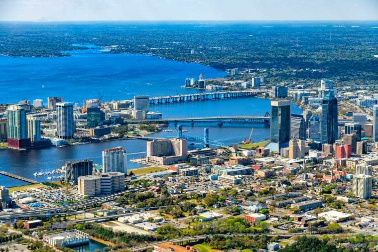 Jacksonville, FL Skyline with St. John’s River