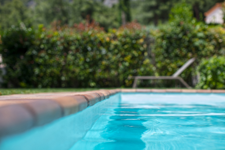 Close up Blue Pool Water