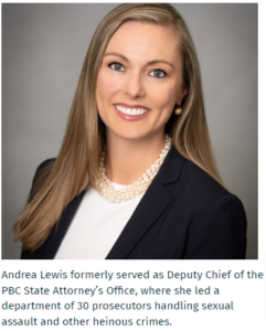 Woman in business attire smiling at the camera with a neutral background.