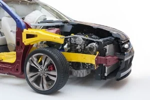 Inside view of automobile